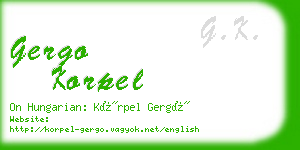 gergo korpel business card
